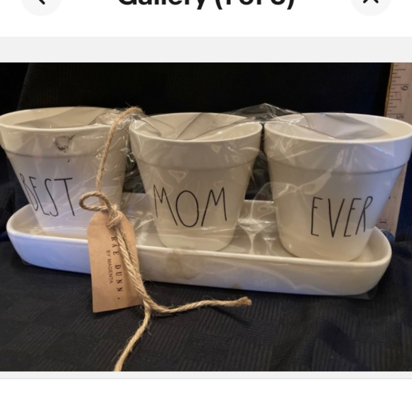 Rae Dunn Flower Pot Set of 3 - Picture 1 of 3